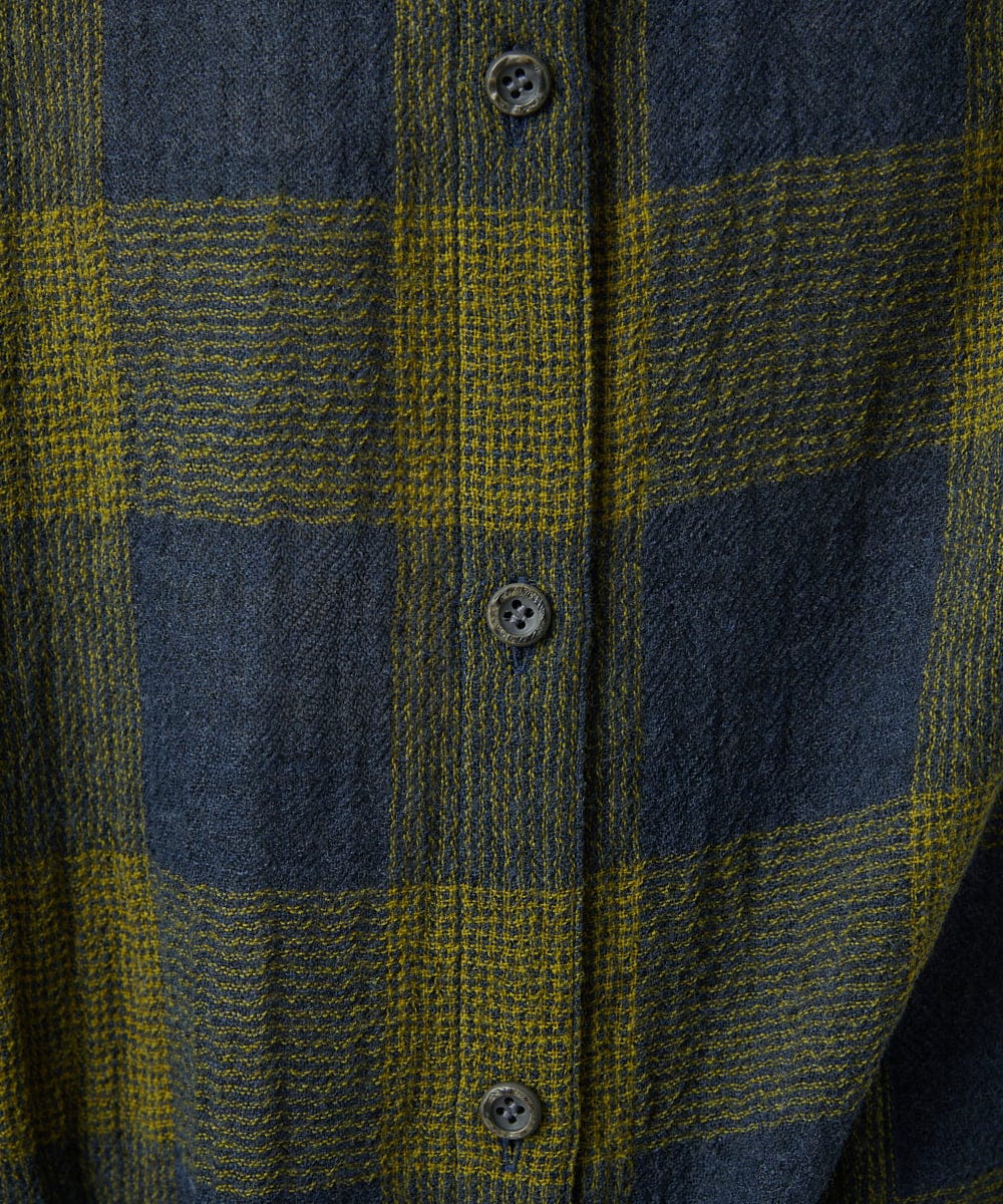 NGBAF15330 GIANNI LO GIUDICE(ジャンニ ロ ジュディチェ) [日本製]リファインガーゼブロックチェックブラウス イエロー