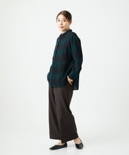 NGBAF15330 GIANNI LO GIUDICE(ジャンニ ロ ジュディチェ) [日本製]リファインガーゼブロックチェックブラウス グリーン