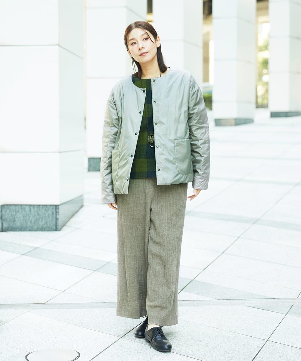 NGBAF16290 GIANNI LO GIUDICE(ジャンニ ロ ジュディチェ) [日本製]リファインガーゼブロックチェックプルオーバー イエロー