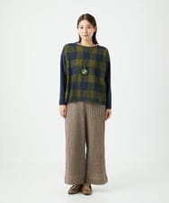 NGBAF16290 GIANNI LO GIUDICE(ジャンニ ロ ジュディチェ) [日本製]リファインガーゼブロックチェックプルオーバー イエロー