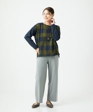 NGBAF16290 GIANNI LO GIUDICE(ジャンニ ロ ジュディチェ) [日本製]リファインガーゼブロックチェックプルオーバー イエロー