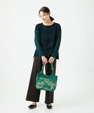 NGBAF16290 GIANNI LO GIUDICE(ジャンニ ロ ジュディチェ) [日本製]リファインガーゼブロックチェックプルオーバー グリーン