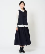 NGBAH46230 GIANNI LO GIUDICE(ジャンニ ロ ジュディチェ) ウールリファインガーゼベスト ネイビー