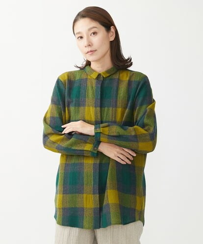 NGBAX36290 GIANNI LO GIUDICE [日本製]リファインガーゼブロックブラウス