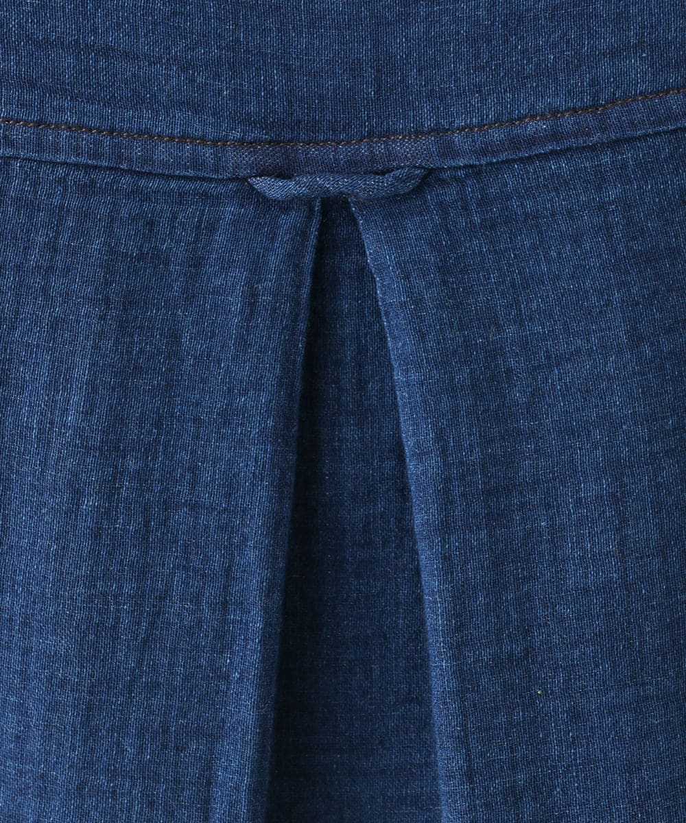 NGBEB50350 GIANNI LO GIUDICE(ジャンニ ロ ジュディチェ) [洗える]二重織ガーゼデニムロングブラウス ネイビー