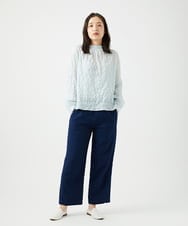 NGBED13230 GIANNI LO GIUDICE(ジャンニ ロ ジュディチェ) [洗える]テンセルシャーリングストライプブラウス グリーン