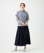 NGBED13230 GIANNI LO GIUDICE(ジャンニ ロ ジュディチェ) [洗える]テンセルシャーリングストライプブラウス ダークグレー