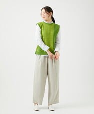 NGBEF14230 GIANNI LO GIUDICE(ジャンニ ロ ジュディチェ) [洗える]シャーリングシャンブレーブラウス ライトブルー