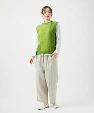 NGBEF14230 GIANNI LO GIUDICE(ジャンニ ロ ジュディチェ) [洗える]シャーリングシャンブレーブラウス ライトブルー
