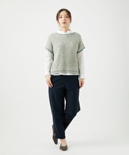 NGBEF14230 GIANNI LO GIUDICE(ジャンニ ロ ジュディチェ) [洗える]シャーリングシャンブレーブラウス ホワイト