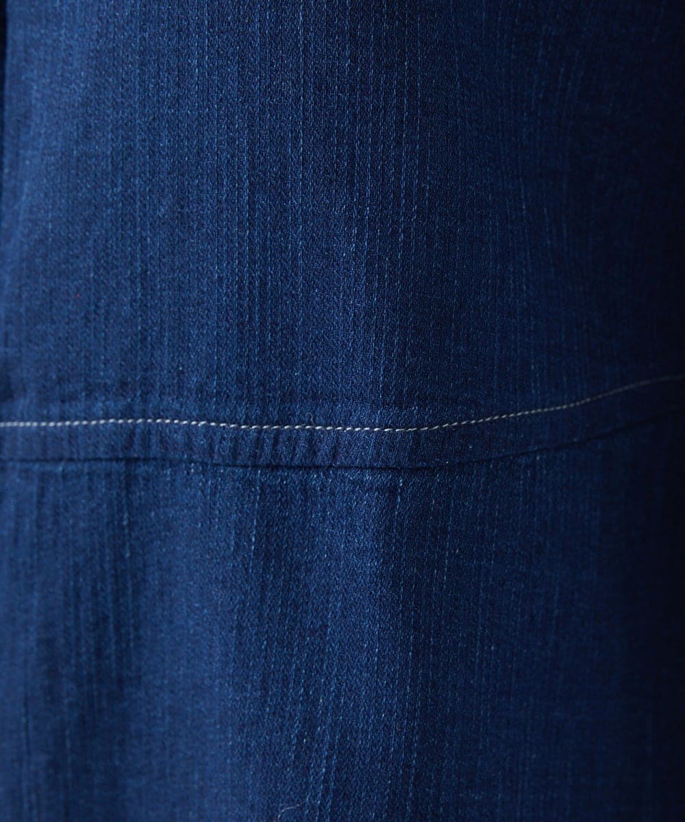 NGBEF15390 GIANNI LO GIUDICE(ジャンニ ロ ジュディチェ) [洗える]二重織ガーゼデニム製品染めブラウス ネイビー