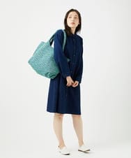 NGBEF15390 GIANNI LO GIUDICE(ジャンニ ロ ジュディチェ) [洗える]二重織ガーゼデニム製品染めブラウス ネイビー