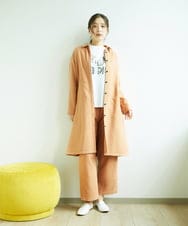 NGBEF15390 GIANNI LO GIUDICE(ジャンニ ロ ジュディチェ) [洗える]二重織ガーゼデニム製品染めブラウス ピンクベージュ