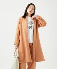 NGBEF15390 GIANNI LO GIUDICE(ジャンニ ロ ジュディチェ) [洗える]二重織ガーゼデニム製品染めブラウス ピンクベージュ