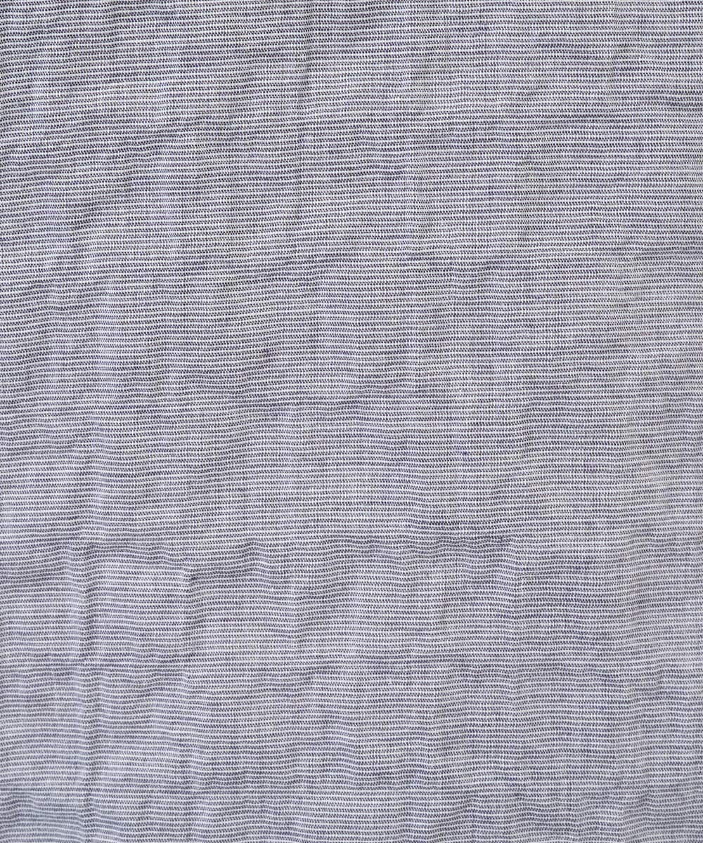 NGBEF19210 GIANNI LO GIUDICE(ジャンニ ロ ジュディチェ) [洗える・日本製]シャーリングシャンブレーブラウス ネイビー