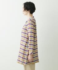 NGBET03360 GIANNI LO GIUDICE(ジャンニ ロ ジュディチェ) [洗える・日本製]ダブルフェイスギンガムブラウス イエロー