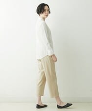 NGBET04230 GIANNI LO GIUDICE(ジャンニ ロ ジュディチェ) [洗える]アイレットカットジャガードブラウス ホワイト