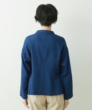NGBET11300 GIANNI LO GIUDICE(ジャンニ ロ ジュディチェ) 二重織ガーゼデニムブラウス ネイビー