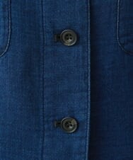 NGBET11300 GIANNI LO GIUDICE(ジャンニ ロ ジュディチェ) 二重織ガーゼデニムブラウス ネイビー