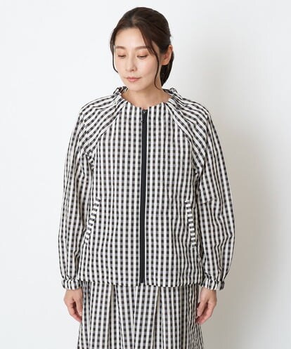 NGBET20300 GIANNI LO GIUDICE [洗える・日本製]ギンガムチェックタフタブルゾン