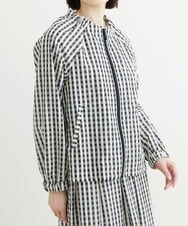 NGBET20300 GIANNI LO GIUDICE(ジャンニ ロ ジュディチェ) [洗える・日本製]ギンガムチェックタフタブルゾン ブラック