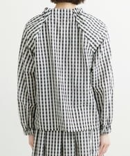 NGBET20300 GIANNI LO GIUDICE(ジャンニ ロ ジュディチェ) [洗える・日本製]ギンガムチェックタフタブルゾン ブラック
