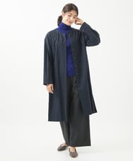 NGBEW11290 GIANNI LO GIUDICE(ジャンニ ロ ジュディチェ) [洗える]綿麻シュリンクチュニックブラウス ネイビー