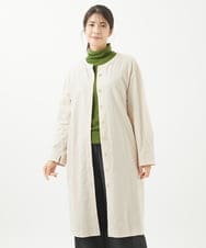 NGBEW11290 GIANNI LO GIUDICE(ジャンニ ロ ジュディチェ) [洗える]綿麻シュリンクチュニックブラウス アイボリー