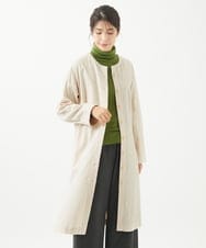 NGBEW11290 GIANNI LO GIUDICE(ジャンニ ロ ジュディチェ) [洗える]綿麻シュリンクチュニックブラウス アイボリー