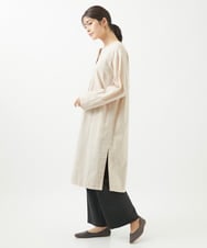 NGBEW11290 GIANNI LO GIUDICE(ジャンニ ロ ジュディチェ) [洗える]綿麻シュリンクチュニックブラウス アイボリー