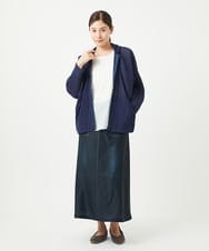 NGBGA23330 GIANNI LO GIUDICE(ジャンニ ロ ジュディチェ) [洗える]コットン楊柳ラグランスリーブフーディー ネイビー
