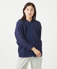NGBGA23330 GIANNI LO GIUDICE(ジャンニ ロ ジュディチェ) [洗える]コットン楊柳ラグランスリーブフーディー ネイビー