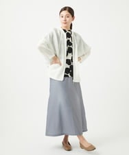 NGBGA23330 GIANNI LO GIUDICE(ジャンニ ロ ジュディチェ) [洗える]コットン楊柳ラグランスリーブフーディー アイボリー