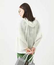 NGBGA23330 GIANNI LO GIUDICE(ジャンニ ロ ジュディチェ) [洗える]コットン楊柳ラグランスリーブフーディー アイボリー