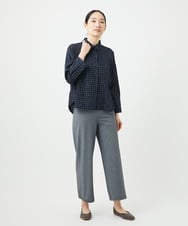 NGBGB04250 GIANNI LO GIUDICE(ジャンニ ロ ジュディチェ) [洗える]塩縮ドットシャツブラウス ブルー