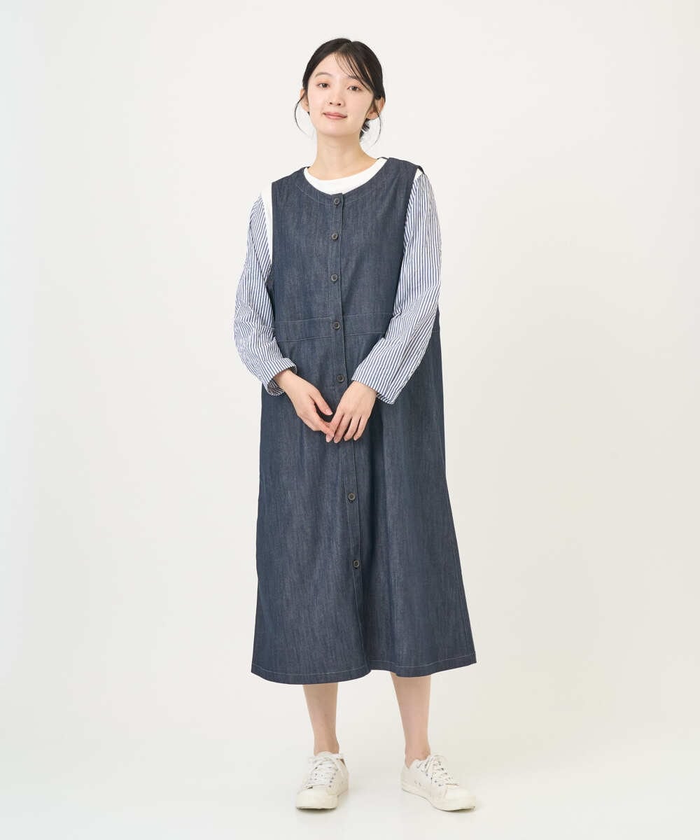 NGBGD20270 GIANNI LO GIUDICE(ジャンニ ロ ジュディチェ) [洗える]ストライプキャッチワッシャーＴブラウス ネイビー×ホワイト