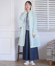 NGBGD23250 GIANNI LO GIUDICE(ジャンニ ロ ジュディチェ) [洗える]塩縮ギンガムプリントブラウス ブルー×グリーン