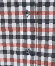 NGBGD23250 GIANNI LO GIUDICE(ジャンニ ロ ジュディチェ) [洗える]塩縮ギンガムプリントブラウス ブルー×グリーン