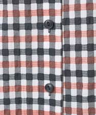 NGBGD24270 GIANNI LO GIUDICE(ジャンニ ロ ジュディチェ) [洗える]塩縮ギンガムプリントチュニックブラウス ブルー×グリーン