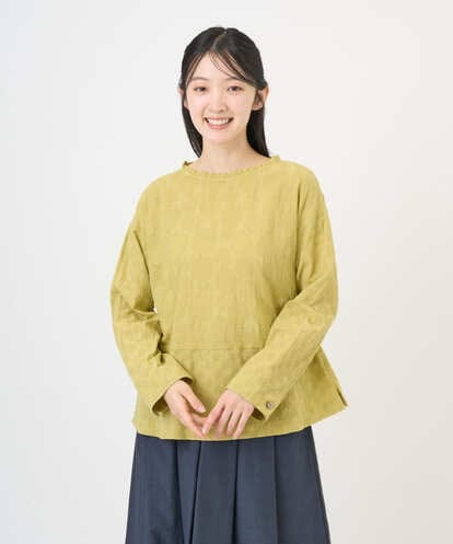 NGBGD31290 GIANNI LO GIUDICE [洗える]シャドーボイルドットブラウス