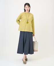 NGBGD31290 GIANNI LO GIUDICE(ジャンニ ロ ジュディチェ) [洗える]シャドーボイルドットブラウス イエロー