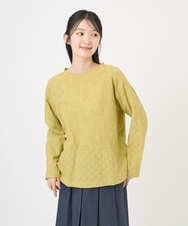 NGBGD31290 GIANNI LO GIUDICE(ジャンニ ロ ジュディチェ) [洗える]シャドーボイルドットブラウス イエロー