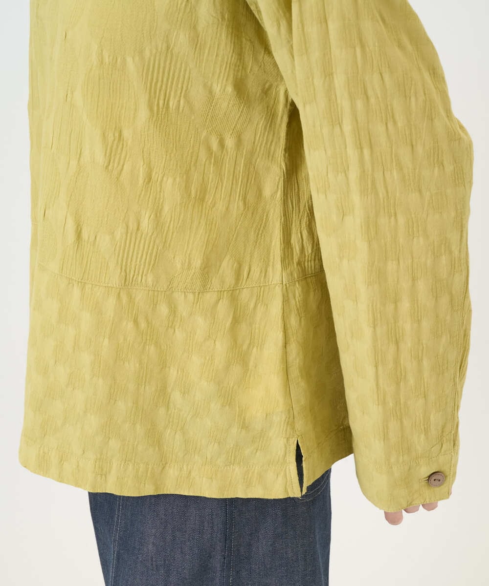 NGBGD31290 GIANNI LO GIUDICE(ジャンニ ロ ジュディチェ) [洗える]シャドーボイルドットブラウス イエロー