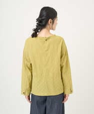 NGBGD31290 GIANNI LO GIUDICE(ジャンニ ロ ジュディチェ) [洗える]シャドーボイルドットブラウス イエロー