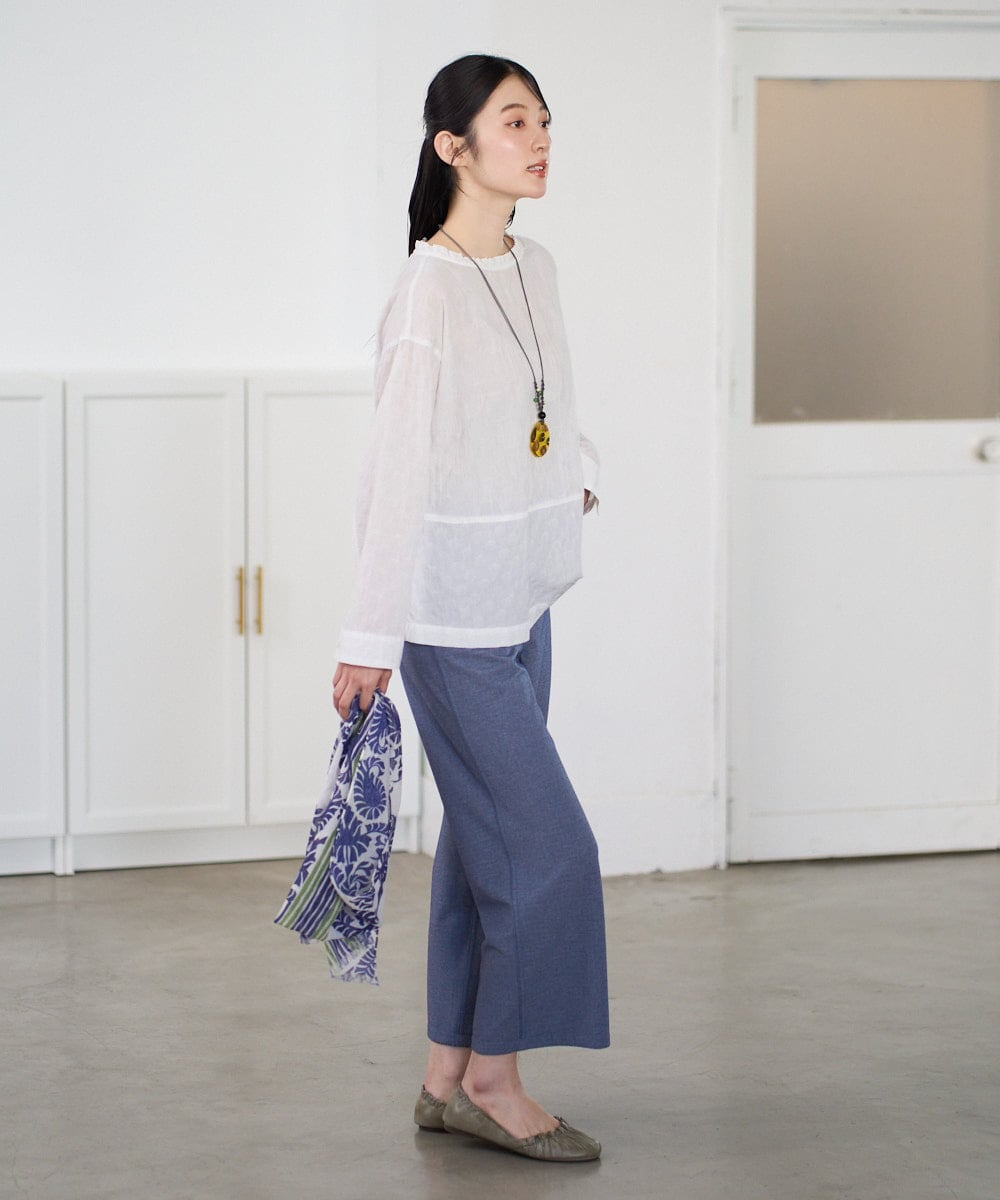 NGBGD31290 GIANNI LO GIUDICE(ジャンニ ロ ジュディチェ) [洗える]シャドーボイルドットブラウス イエロー