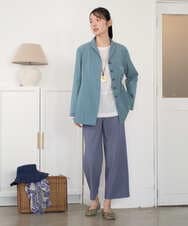 NGBGD31290 GIANNI LO GIUDICE(ジャンニ ロ ジュディチェ) [洗える]シャドーボイルドットブラウス イエロー