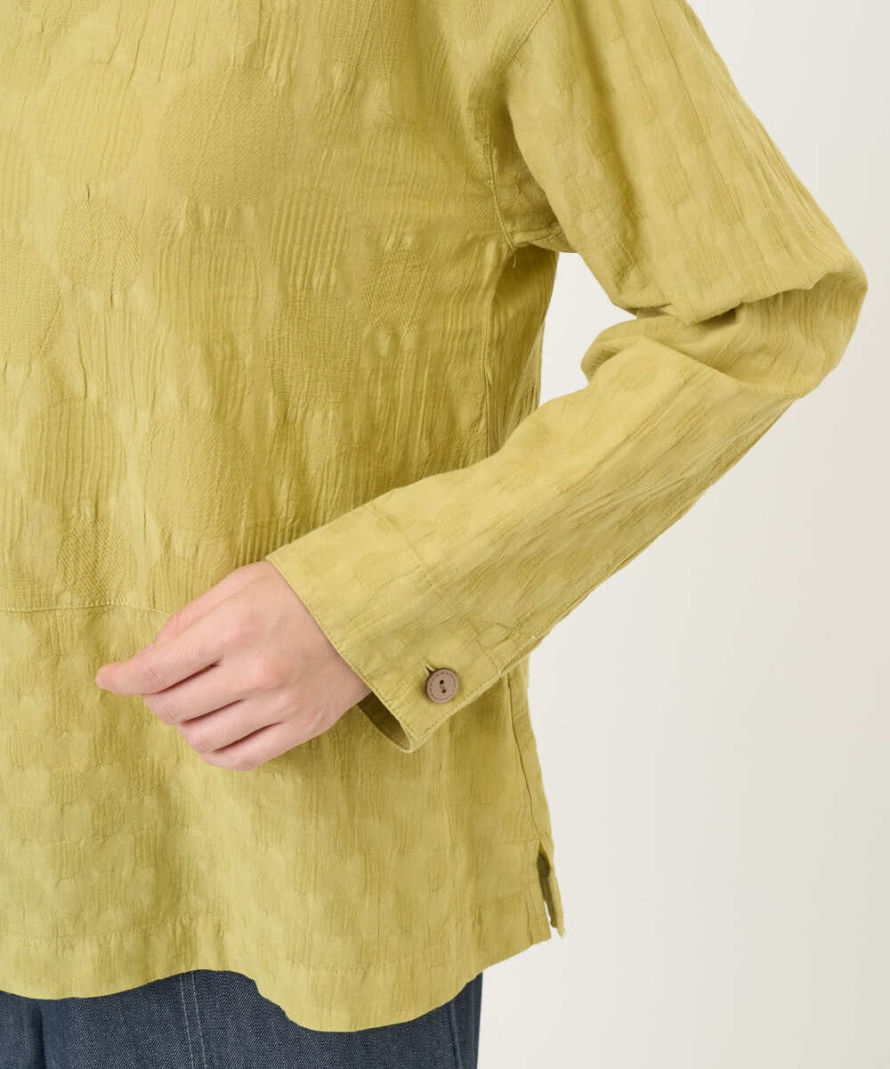 NGBGD31290 GIANNI LO GIUDICE(ジャンニ ロ ジュディチェ) [洗える]シャドーボイルドットブラウス イエロー