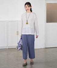 NGBGD31290 GIANNI LO GIUDICE(ジャンニ ロ ジュディチェ) [洗える]シャドーボイルドットブラウス ホワイト