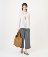 NGBGD31290 GIANNI LO GIUDICE(ジャンニ ロ ジュディチェ) [洗える]シャドーボイルドットブラウス ホワイト