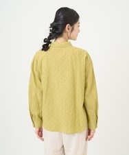 NGBGD32330 GIANNI LO GIUDICE(ジャンニ ロ ジュディチェ) [洗える]シャドーボイルドット前開きブラウス イエロー